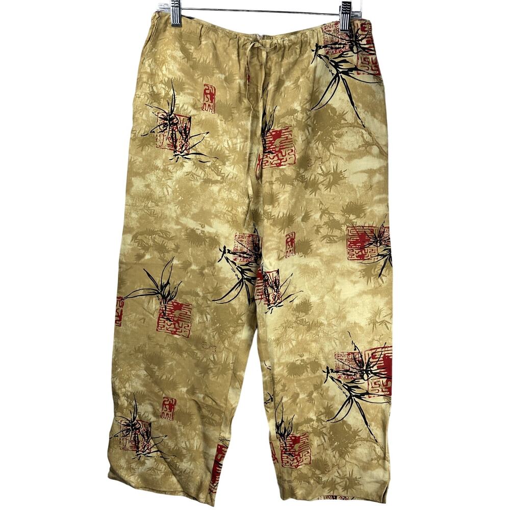 Carol Anderson Collection Silk Linen Blend Women Sz Medium Vintage Y2K 90s Pants